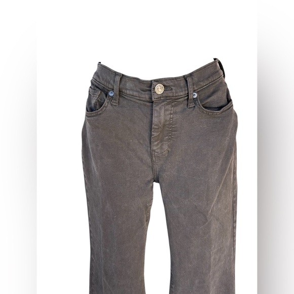 7 FOR ALL MANKIND women’s denim black jeans wide / straight leg preloved - Picture 4 of 7